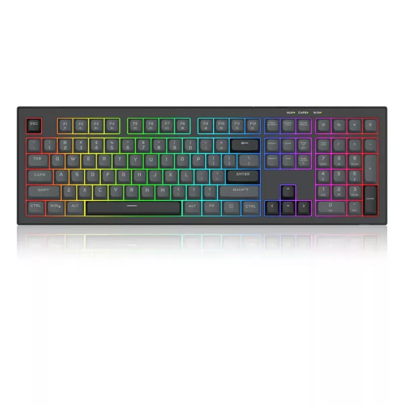 Keyboard REDRAGON K518-RGB-GB Crux Wired USB Black Membrane