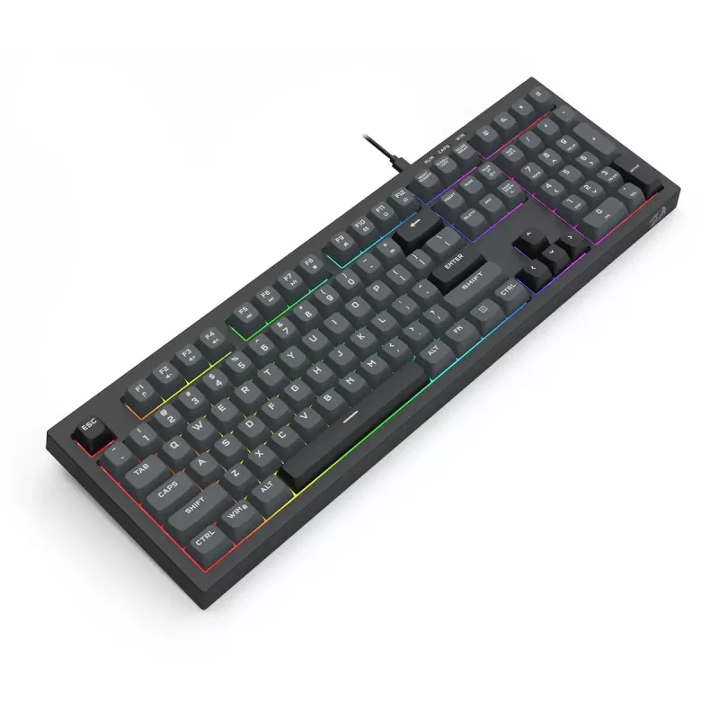 Keyboard REDRAGON K518-RGB-GB Crux Wired USB Black Membrane