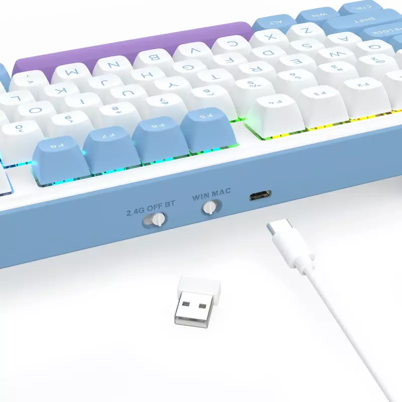 Mechanical Keyboard REDRAGON K707WBP-RGB-PRO Wired USB Blue White