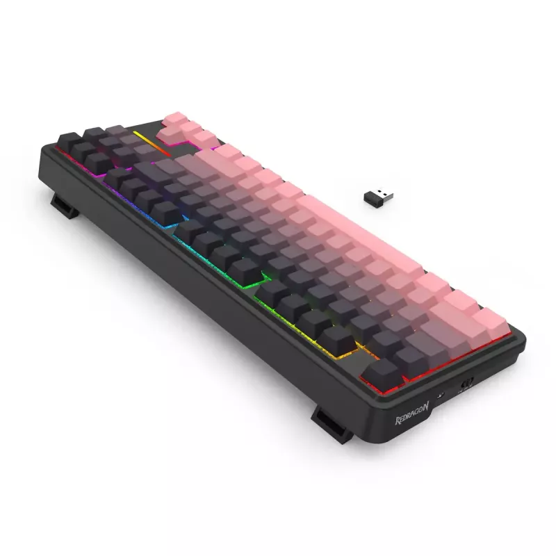 Mechanical keyboard REDRAGON Antonium Pro K728SP-RGB-PRO — USB, RF Wireless, Bluetooth, Black/Pink