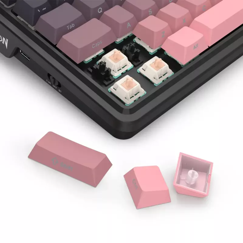 Mechanical keyboard REDRAGON Antonium Pro K728SP-RGB-PRO — USB, RF Wireless, Bluetooth, Black/Pink