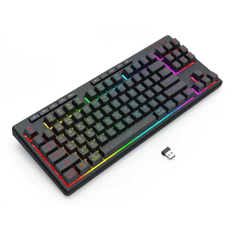 REDRAGON K516RGB-PRO SHIVA PRO 87 keyboard USB RF Wireless Bluetooth Black