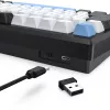 Keyboard REDRAGON K732WLB-RGB-PRO URANUS PRO — 65% mechanical, USB + RF wireless + Bluetooth, QWERTY, English layouts, 1.5 m cable, Black/White