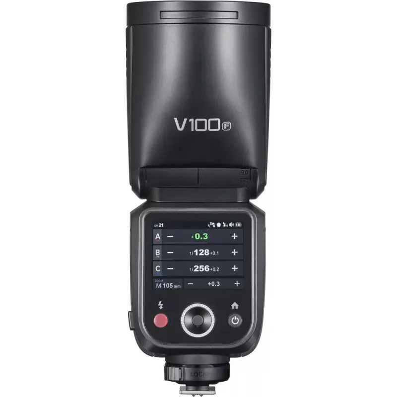 Flash Godox V100-F for Fujifilm — portable on-camera lithium-ion strobe