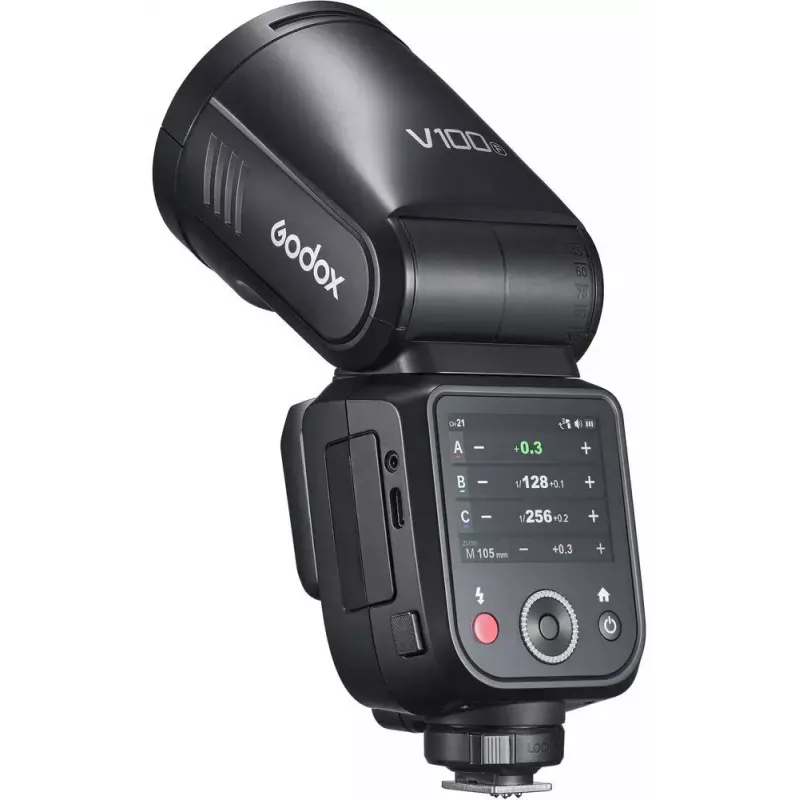 Flash Godox V100-F for Fujifilm — portable on-camera lithium-ion strobe