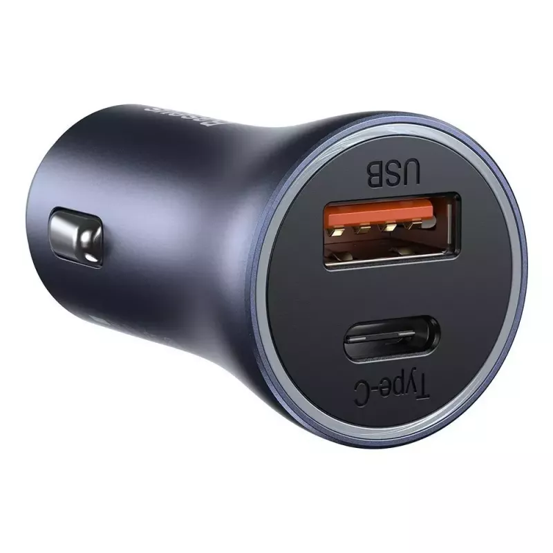 Car charger Baseus TZCCJD-0G 40W Dark Gray — USB vehicle power adapter, 40W output
