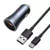 Car charger Baseus TZCCJD-0G 40W Dark Gray — USB vehicle power adapter, 40W output