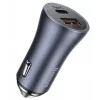 Car charger Baseus TZCCJD-0G 40W Dark Gray — USB vehicle power adapter, 40W output