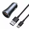 Car charger Baseus TZCCJD-0G 40W Dark Gray — USB vehicle power adapter, 40W output