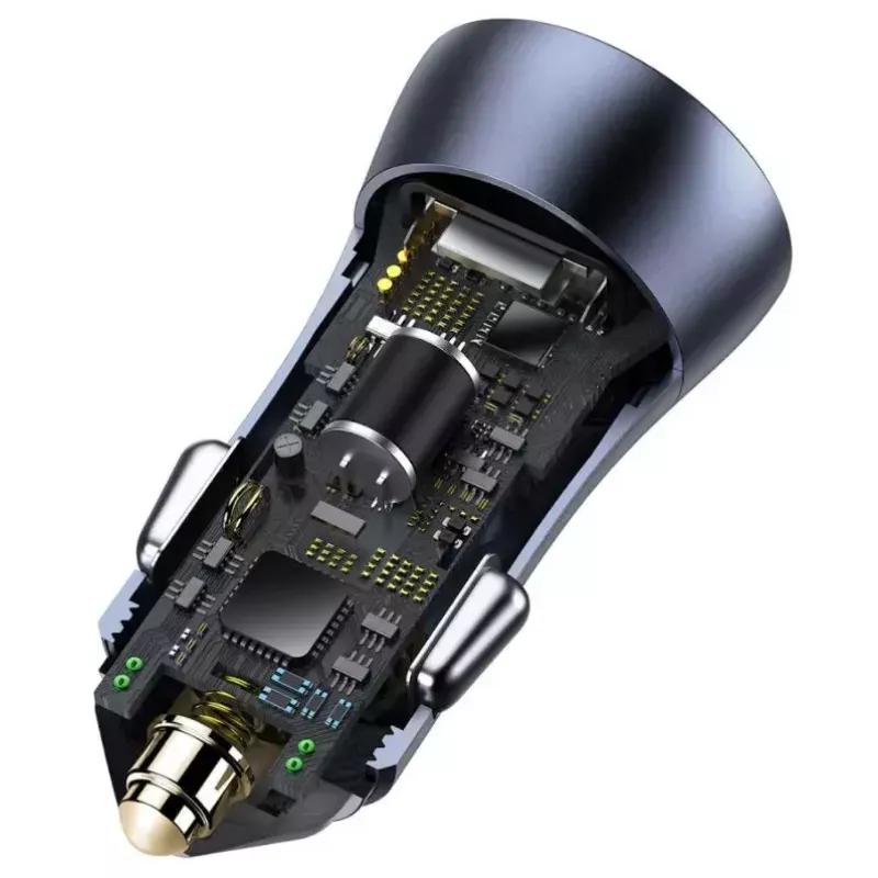 Car charger Baseus TZCCJD-0G 40W Dark Gray — USB vehicle power adapter, 40W output