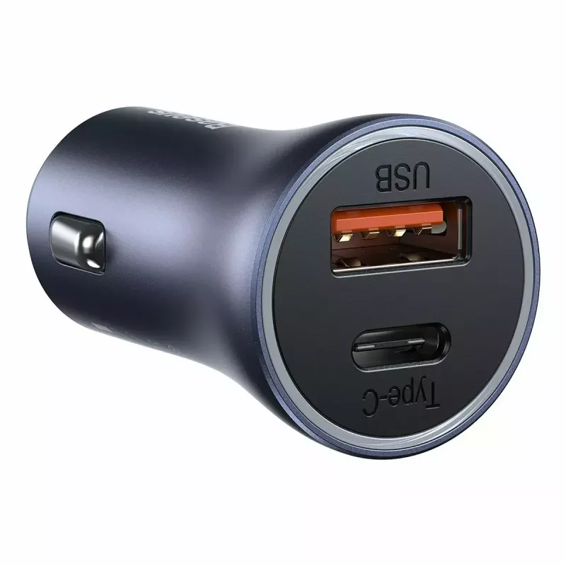 Car charger Baseus TZCCJD-0G 40W Dark Gray — USB vehicle power adapter, 40W output