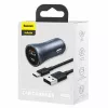 Car charger Baseus TZCCJD-0G 40W Dark Gray — USB vehicle power adapter, 40W output