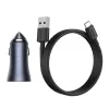 Car charger Baseus TZCCJD-0G 40W Dark Gray — USB vehicle power adapter, 40W output
