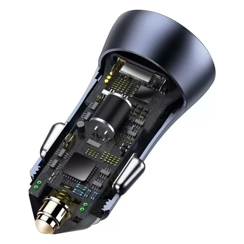 Car charger Baseus TZCCJD-0G 40W Dark Gray — USB vehicle power adapter, 40W output