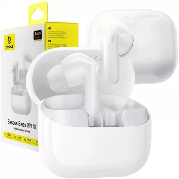 In-Ear TWS Earbuds Baseus Bass BP1 NC – Active Noise Cancellation, White
