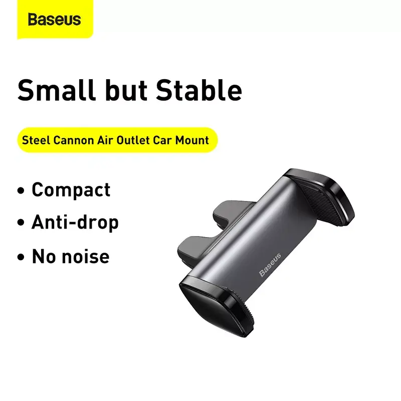 Active holder Baseus Steel Cannon Mobile phone Black Silver