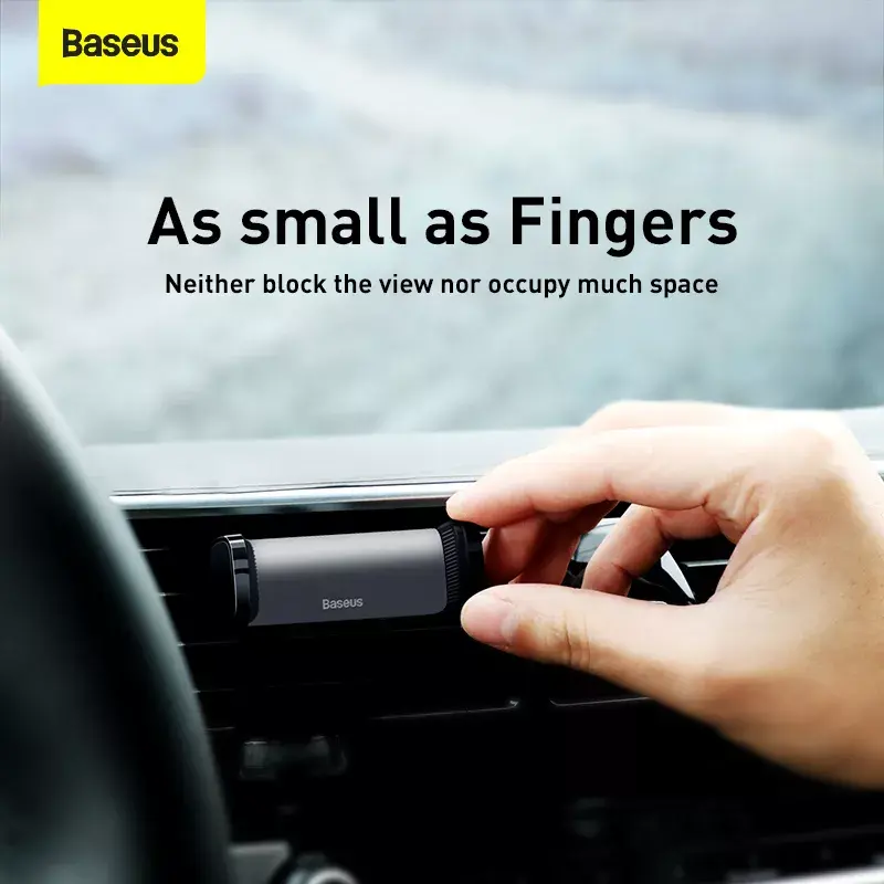 Active holder Baseus Steel Cannon Mobile phone Black Silver