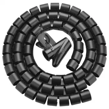 Cable organizer UGREEN Spiral Black — spiral cable wrap, 1 piece