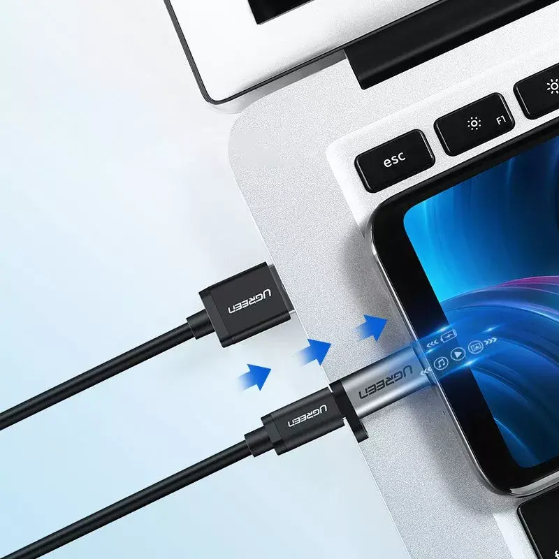 USB adapter UGREEN USB-C to microUSB Gray, lightweight 0.4 kg
