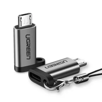 USB adapter UGREEN USB-C to microUSB Gray, lightweight 0.4 kg