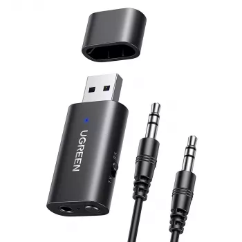 UGREEN Bluetooth audio adapter UGR1207BLK Bluetooth 5.1 with 3.5mm AUX output