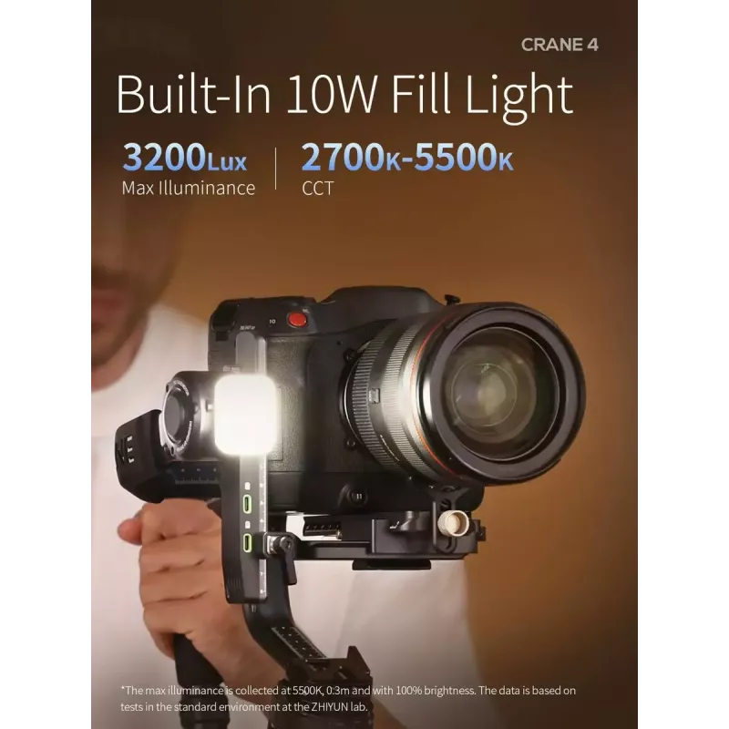 Gimbal Zhiyun Crane 4 3-axis stabilizer with up to 10-hour battery life