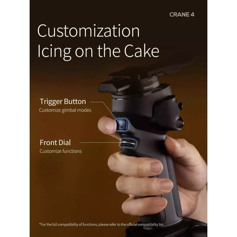 Gimbal Zhiyun Crane 4 3-axis stabilizer with up to 10-hour battery life