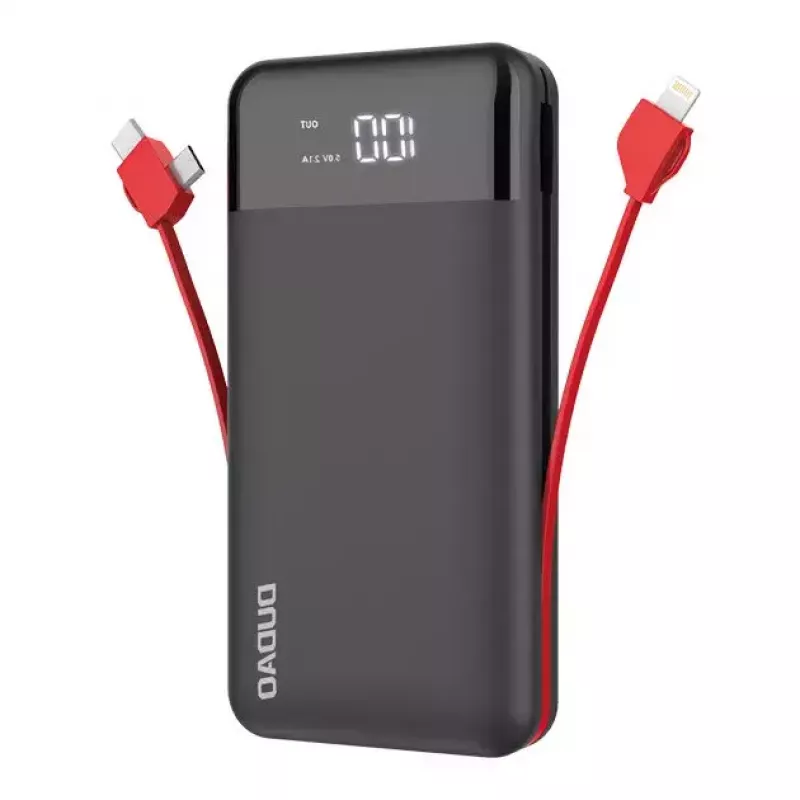 Powerbank Dudao K1Pro 20000mAh 15W with 4 integrated cables, black