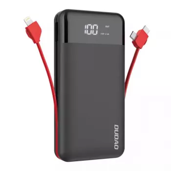 Powerbank Dudao K1Pro 20000mAh 15W with 4 integrated cables, black