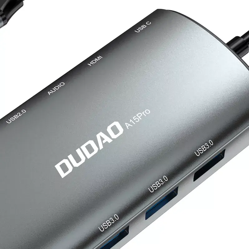 Laptop Dock DUDAO A15PRO Wired USB 3.2 Gen 1 Type-A Type-C Grey