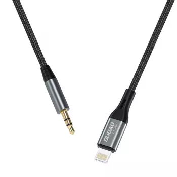 DUDAO audio cable Lightning - mini jack 3.5mm 1m gray L11PRO