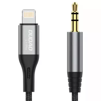 DUDAO audio cable Lightning - mini jack 3.5mm 1m gray L11PRO
