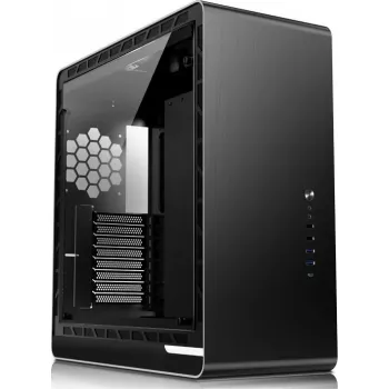 Jonsbo UMX6 Midi-Tower PC Case, Tempered Glass Side Panel, Black