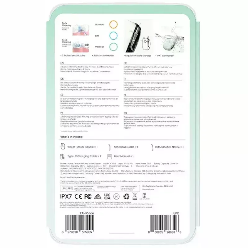Oclean A10 oral irrigator, green