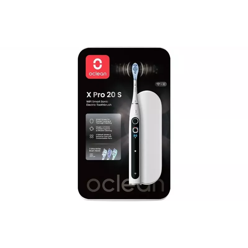 Electric toothbrush OCLEAN X Pro 20 S in White with smart pressure sensor
