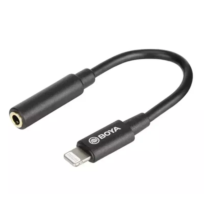 Mobile Phone Cable BOYA BY-K3 Black 3.5mm Lightning