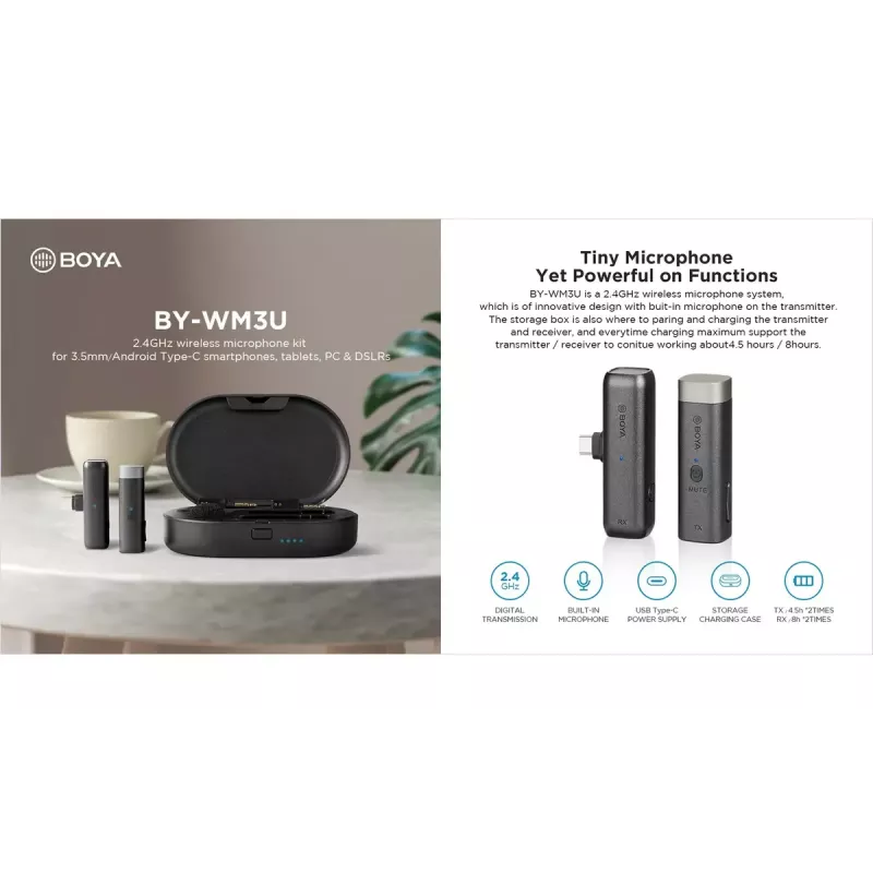 Mobile phone microphone BOYA BY-WM3U