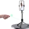 Dudao F18W Telescopic Selfie Stick with Tripod and Remote, 110 cm, White