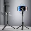 Dudao F18W Telescopic Selfie Stick with Tripod and Remote, 110 cm, White