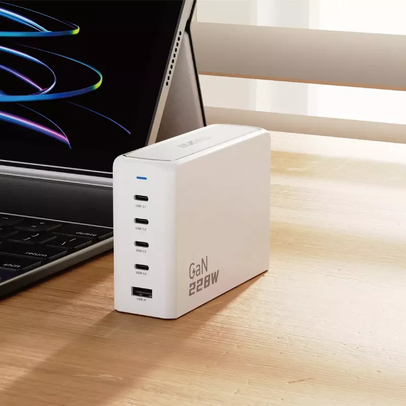 Charger DUDAO A228EU 228Watt GaN 4xUSB-C 1xUSB-A