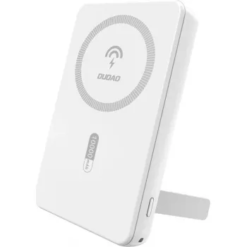 Portable power bank Dudao K14S+ 10000 mAh 20W with USB-A, USB-C and MagSafe, white