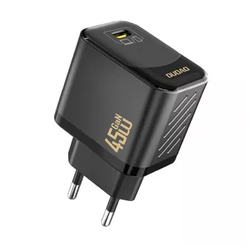 Wall charger Dudao A28 45W GaN USB-C, black — single-port fast charger