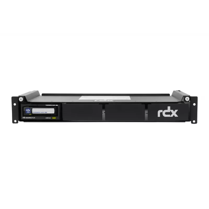 Overland-Tandberg 1.5U Rackmount QuadPAK for 1–4 external RDX Drives, 19 inch, Black