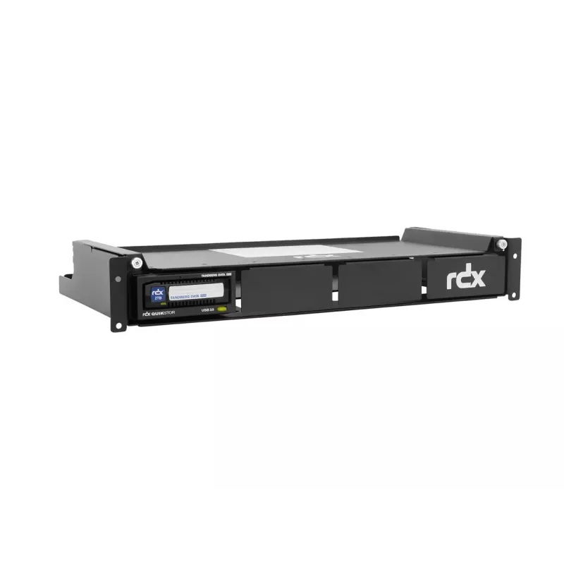 Overland-Tandberg 1.5U Rackmount QuadPAK for 1–4 external RDX Drives, 19 inch, Black