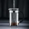 French Press coffee maker BODUM Chambord 8-cup, black frame with chrome and glass carafe