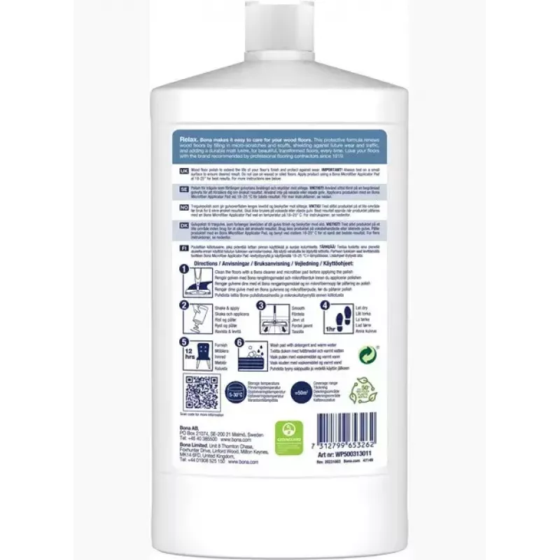 Bona WP500313013 floor cleaner/restorer Liquid 1L for Wood