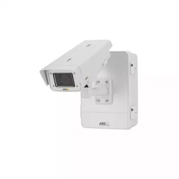 Housing & mount AXIS 5900-161 for outdoor security cameras, stainless steel/white, 282×131×361 mm