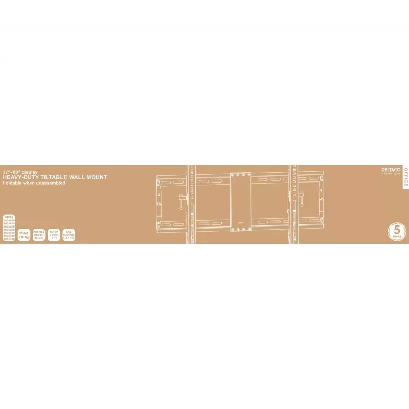 TV mount Deltaco ARM-0204 2.03 m (80 inch) Black