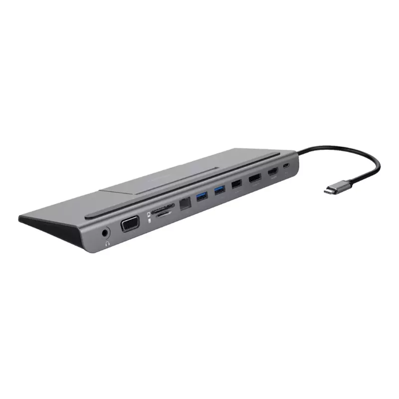 Laptop dock Deltaco USBC-DOCK2 Wired USB 3.2 Gen 1 Type-C Grey