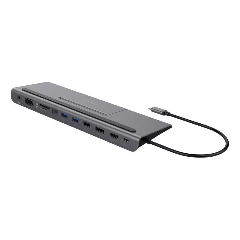 Laptop dock Deltaco USBC-DOCK2 Wired USB 3.2 Gen 1 Type-C Grey
